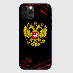 Чехол для iPhone 12 Pro Краски Россия герб, цвет: 3D-черный