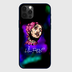 Чехол для iPhone 12 Pro Lil peep рэп неоновый градиент, цвет: 3D-черный