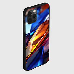 Чехол для iPhone 12 Pro Прозрачные блестящие камни, цвет: 3D-черный — фото 2