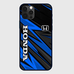 Чехол для iPhone 12 Pro Honda motors - синяя спортивная абстракция, цвет: 3D-черный