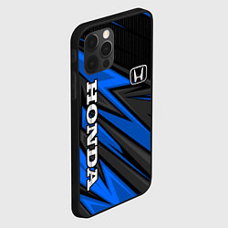 Чехол для iPhone 12 Pro Honda motors - синяя спортивная абстракция, цвет: 3D-черный — фото 2