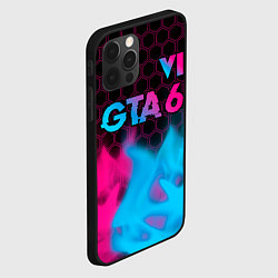 Чехол для iPhone 12 Pro GTA 6 - neon gradient посередине, цвет: 3D-черный — фото 2