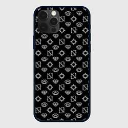 Чехол для iPhone 12 Pro Sessanta Nove pattern, цвет: 3D-черный
