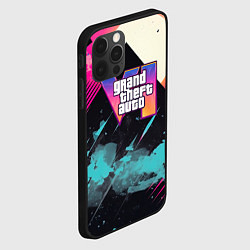 Чехол для iPhone 12 Pro GTA 6 logo retro, цвет: 3D-черный — фото 2