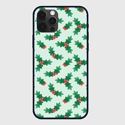 Чехол для iPhone 12 Pro Рождественская омела, цвет: 3D-черный