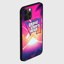 Чехол для iPhone 12 Pro GTA6 hot summer Vaporwave, цвет: 3D-черный — фото 2