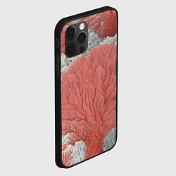 Чехол для iPhone 12 Pro Красные и белые кораллы, цвет: 3D-черный — фото 2