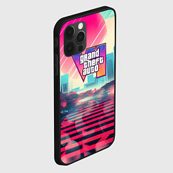 Чехол для iPhone 12 Pro GTA 6 retro abstract, цвет: 3D-черный — фото 2