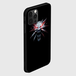 Чехол для iPhone 12 Pro The Witcher logo game, цвет: 3D-черный — фото 2