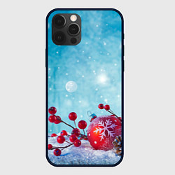 Чехол для iPhone 12 Pro Сhristmas toys, цвет: 3D-черный