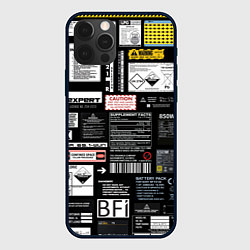 Чехол для iPhone 12 Pro Инженерные шильдики, цвет: 3D-черный