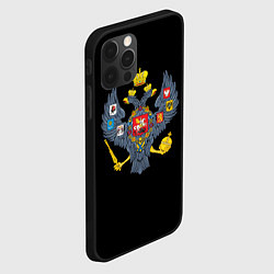 Чехол для iPhone 12 Pro Держава герб Российской империи, цвет: 3D-черный — фото 2