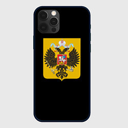 Чехол для iPhone 12 Pro Патриотическая символика герб России, цвет: 3D-черный