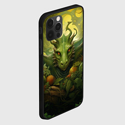Чехол для iPhone 12 Pro Зеленый лесной дракон символ 2024, цвет: 3D-черный — фото 2