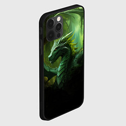 Чехол для iPhone 12 Pro Зеленый лесной дракон символ 2024 года, цвет: 3D-черный — фото 2