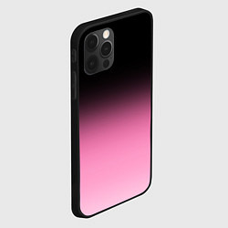 Чехол для iPhone 12 Pro Черно-розовый градиент, цвет: 3D-черный — фото 2