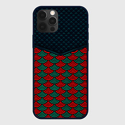 Чехол для iPhone 12 Pro Стёжка: драконья чешуя, цвет: 3D-черный