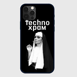 Чехол для iPhone 12 Pro Techno храм монашка надменный взгляд, цвет: 3D-черный