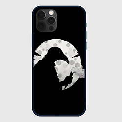 Чехол для iPhone 12 Pro Чумной доктор и белая луна, цвет: 3D-черный