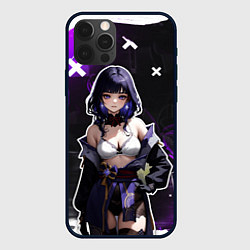 Чехол для iPhone 12 Pro Сёгун Райден в белье - genshin impact, цвет: 3D-черный