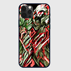 Чехол для iPhone 12 Pro Адский каменный доспех красный, цвет: 3D-черный