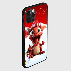 Чехол для iPhone 12 Pro Дракон милый новогодний 2024 символ года, цвет: 3D-черный — фото 2