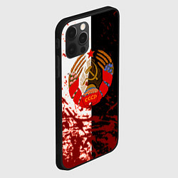Чехол для iPhone 12 Pro СССР гранжевые краски прошлого, цвет: 3D-черный — фото 2