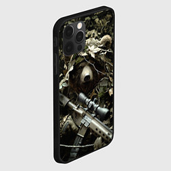 Чехол для iPhone 12 Pro Медведь снайпер маскировка, цвет: 3D-черный — фото 2