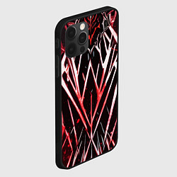 Чехол для iPhone 12 Pro Адские красные полосы, цвет: 3D-черный — фото 2
