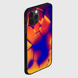 Чехол для iPhone 12 Pro Плиты разломы сепия негатив, цвет: 3D-черный — фото 2