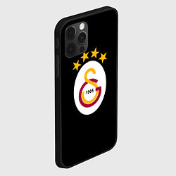 Чехол для iPhone 12 Pro Galatasaray logo fc, цвет: 3D-черный — фото 2