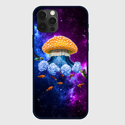 Чехол для iPhone 12 Pro Space mushroom, цвет: 3D-черный
