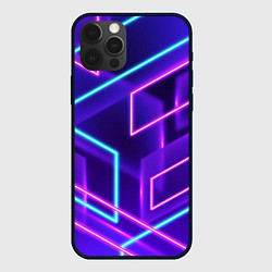 Чехол для iPhone 12 Pro Neon Geometric, цвет: 3D-черный