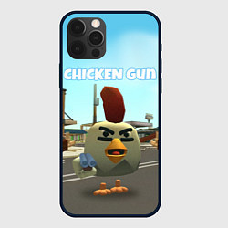 Чехол для iPhone 12 Pro Chicken Gun - shooter, цвет: 3D-черный