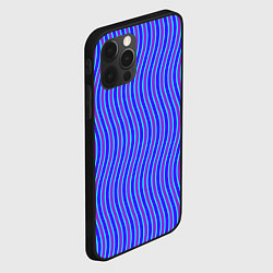 Чехол для iPhone 12 Pro Неоновые волнистые полосы, цвет: 3D-черный — фото 2