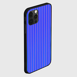 Чехол для iPhone 12 Pro Вертикальные неоновые линии, цвет: 3D-черный — фото 2