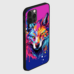 Чехол для iPhone 12 Pro Волк в стиле поп-арт, цвет: 3D-черный — фото 2