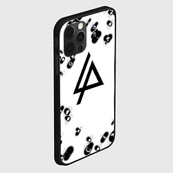 Чехол для iPhone 12 Pro Linkin park краски текстура, цвет: 3D-черный — фото 2