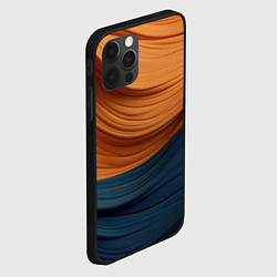 Чехол для iPhone 12 Pro Оранжевая и синяя абстракция, цвет: 3D-черный — фото 2