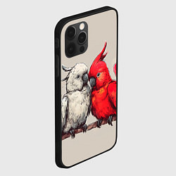 Чехол для iPhone 12 Pro Влюбленные попугаи 14 февраля, цвет: 3D-черный — фото 2