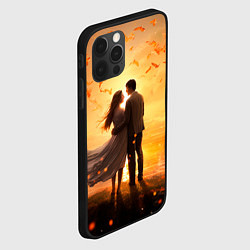 Чехол для iPhone 12 Pro Влюбленная пара на закате, цвет: 3D-черный — фото 2