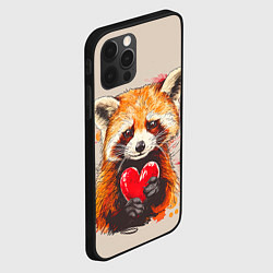 Чехол для iPhone 12 Pro Влюбленный енот 14 февраля, цвет: 3D-черный — фото 2