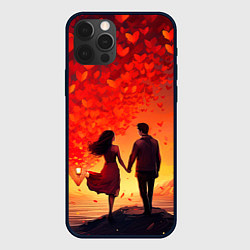Чехол для iPhone 12 Pro Влюбленная пара в день святого Валентина, цвет: 3D-черный