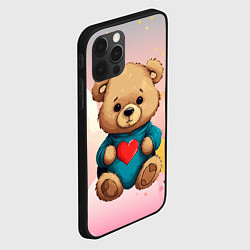 Чехол для iPhone 12 Pro Плюшевый мишка с сердечком, цвет: 3D-черный — фото 2