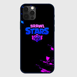 Чехол для iPhone 12 Pro Brawl stars neon, цвет: 3D-черный