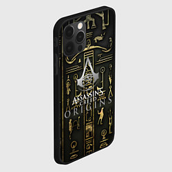 Чехол для iPhone 12 Pro Assassins истоки иероглифы, цвет: 3D-черный — фото 2