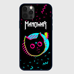 Чехол для iPhone 12 Pro Manowar - rock star cat, цвет: 3D-черный