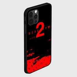 Чехол для iPhone 12 Pro Destiny 2 краски надписи, цвет: 3D-черный — фото 2