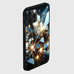 Чехол для iPhone 12 Pro Текстура с осколками, цвет: 3D-черный — фото 2