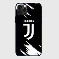 Чехол для iPhone 12 Pro Juventus краски текстура, цвет: 3D-черный